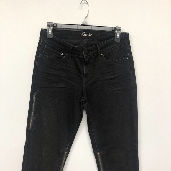 Levi's Women Skinny Curve ID Thigh High Zipper Jeans Size 28x32 Denim M059 -18 - Picture 12 of 16